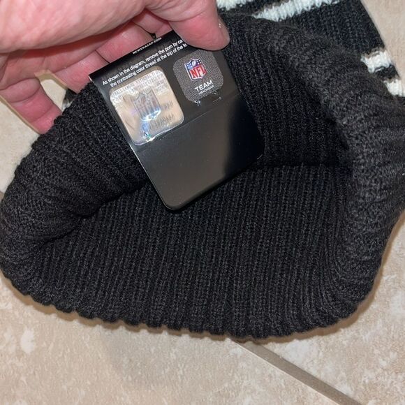 New Pittsburgh Steelers new era ski snowboard NFL football Pom knit beanie cap - Picture 2 of 3